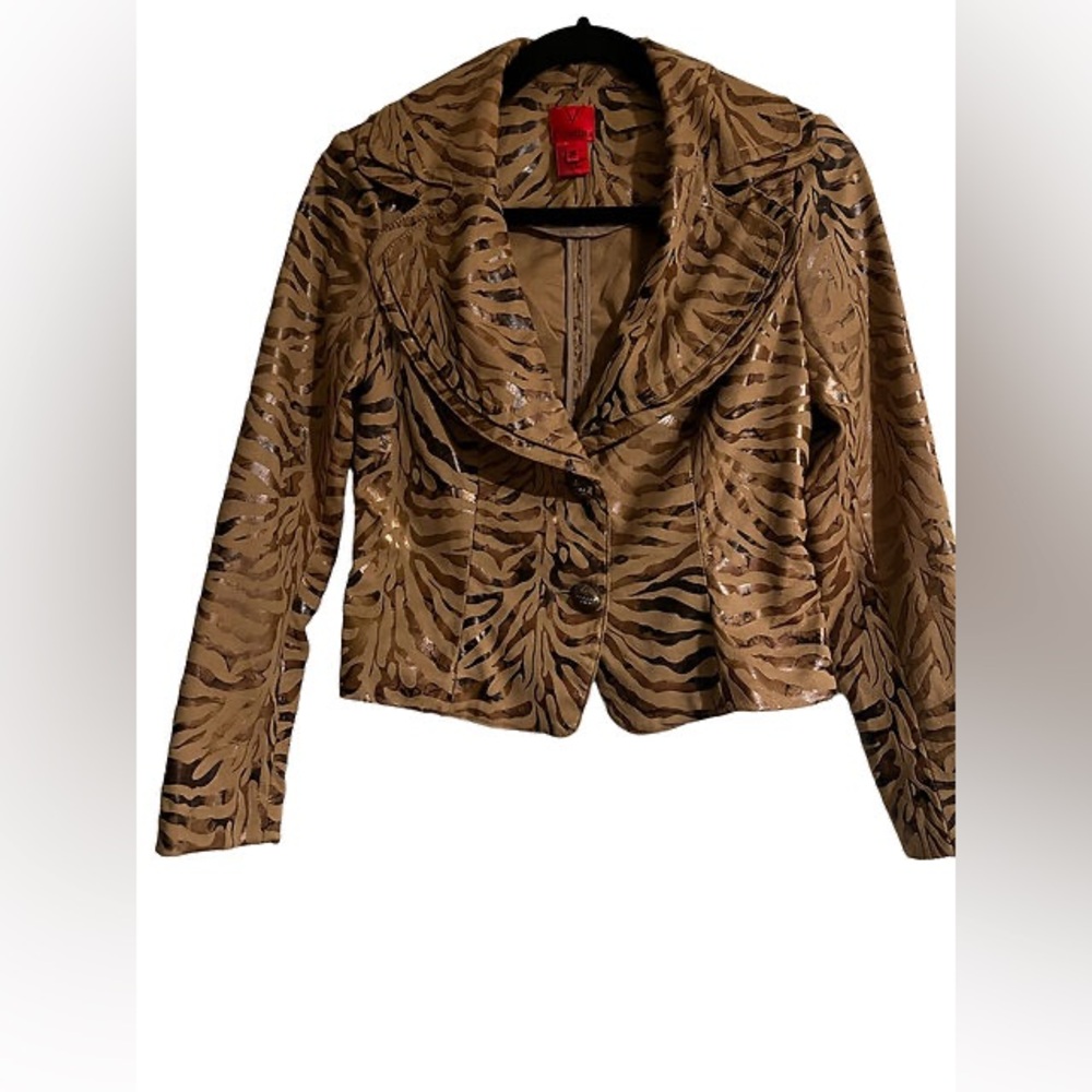 VINTAGE V Cristina leopard print jacket size:PP